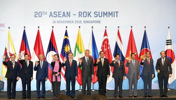 지난해 싱가포르에서 열린 한-ASEAN 정상회의. 사진출처:청와대.