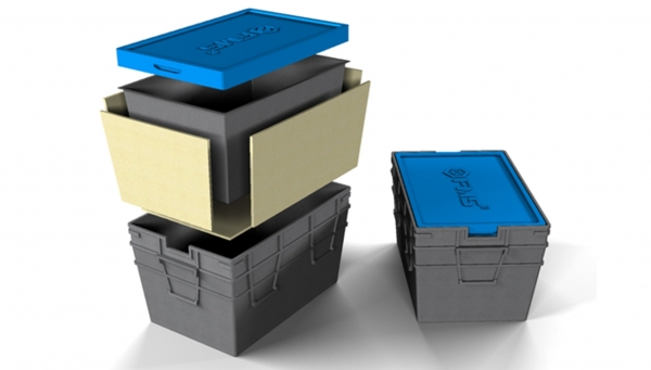 바스프의 슬렌텍스(SLENTEX®) 소재가 적용된  FMS의 신선식품 배송 박스