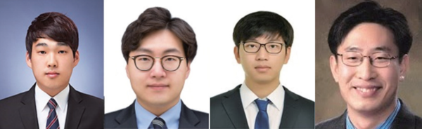 왼쪽부터 김명근 박사(제1저자), 박진우 박사, 최영조 박사과정학생, 김웅 교수(교신저자) ⓒ고려대학교