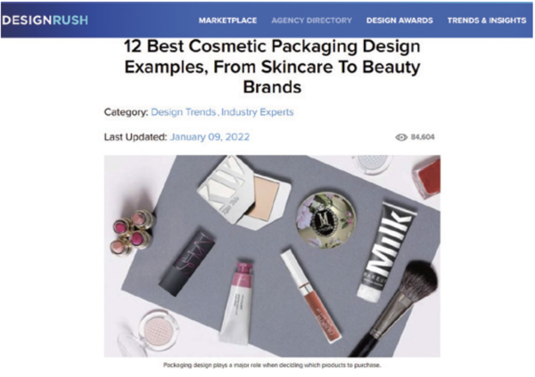 그림 4. 패키징 트렌드 자료 ⓒhttps://www.designrush.com›trends›cosmetic-packaging-design